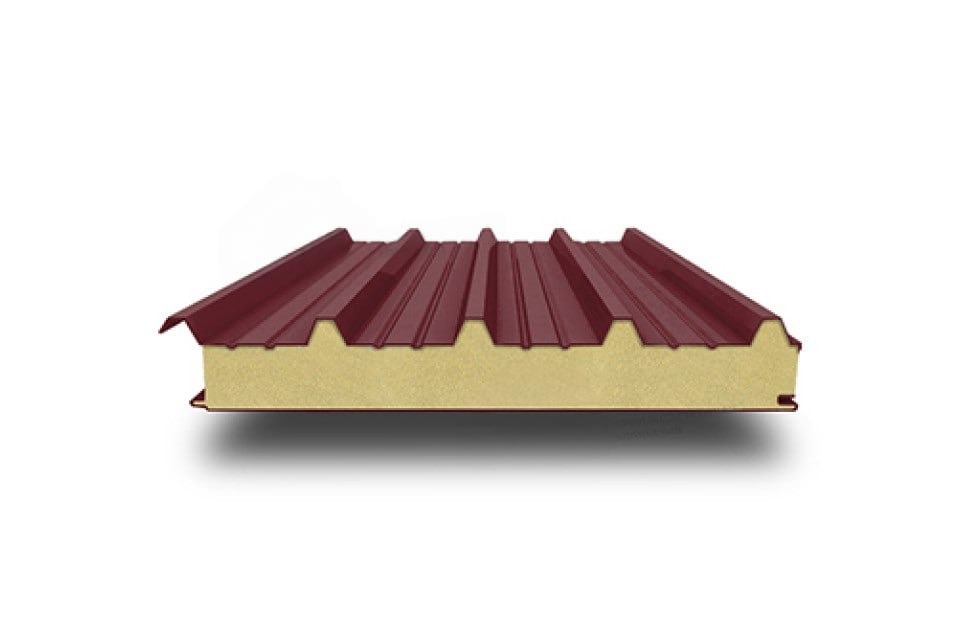 Кровельная сэндвич-панель с пенополистиролом, 1000х200 мм, 0.5/0.5, Viking