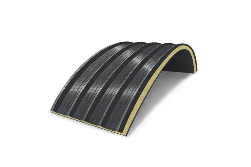 Арочная сэндвич-панель ППУ, 1000х200 мм, 0.5/0.5, Экостил (Ecosteel)