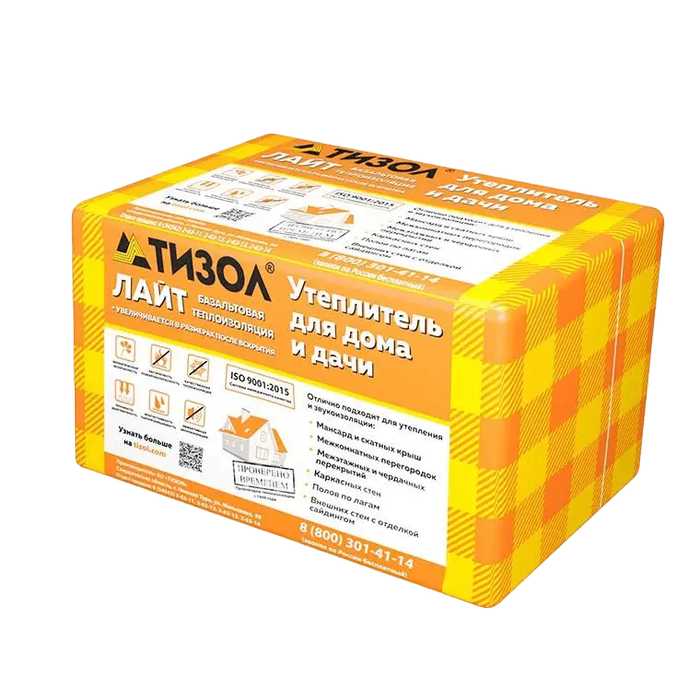 Утеплитель Тизол Euro-ЛАЙТ 40 150х600х1200